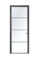 Hörmann acél loftajtó | Modell 3 | DIN balos | 1-szárnyú | RAL9005 mélyfekete színben | átlátszó biztonsági üveggel | 650-1000 x 1900-2250 mm mérettartományban