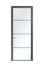 Hörmann acél loftajtó | Modell 3 | DIN jobbos | 1-szárnyú | RAL9005 mélyfekete színben | átlátszó biztonsági üveggel | 650-1000 x 1900-2250 mm mérettartományban