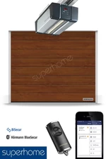 Hörmann RenoMatic szekcionált garázskapu | Decocolor lakkozott felület | M-bordás mintázat | Dark Oak szín | SupraMatic E4 meghajtás