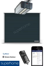 Hörmann RenoMatic szekcionált garázskapu | Woodgrain faerezet felület | M-bordás mintázat | RAL7016 szín | SupraMatic E4 meghajtás