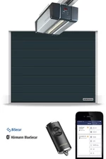 Hörmann RenoMatic szekcionált garázskapu | Woodgrain faerezet felület | M-bordás mintázat | RAL7016 szín | SupraMatic E4 meghajtás