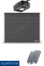 Hörmann RenoMatic szekcionált garázskapu | Woodgrain felület | M-bordás mintázat | CH703 antracit metál  szín | ProLift meghajtás