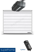 Hörmann RenoMatic szekcionált garázskapu | Woodgrain felület | M-bordás mintázat | RAL9016 szín | ProMatic meghajtás