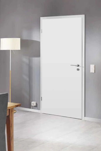 750 x 2100 mm Hörmann ProLine beltéri fa ajtó | RAL9016 fehér színben | balos | MW100 tokkal
