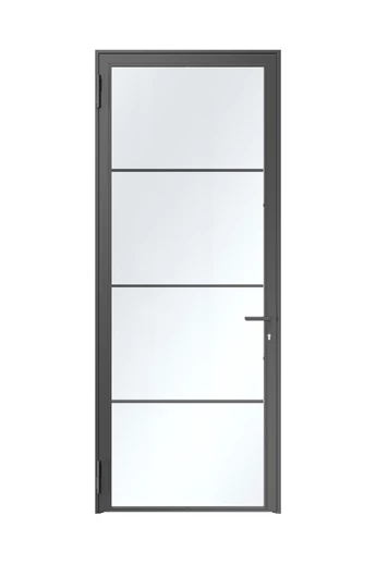 Hörmann acél loftajtó | Modell 3 | DIN balos | 1-szárnyú | RAL9005 mélyfekete színben | átlátszó biztonsági üveggel | 1005-1250 x 2255-2500 mm mérettartományban