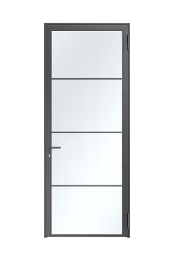 Hörmann acél loftajtó | Modell 3 | DIN jobbos | 1-szárnyú | RAL9005 mélyfekete színben | átlátszó biztonsági üveggel | 650-1000 x 2255-2500 mm mérettartományban