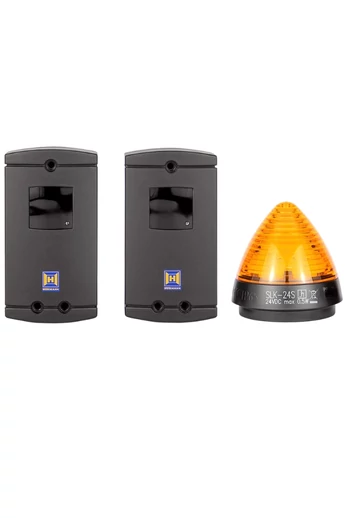 Hörmann SK biztonsági csomag RotaMatic szárnyas kertkapu-meghajtáshoz EL301 fénysorompó + SLK LED lámpa