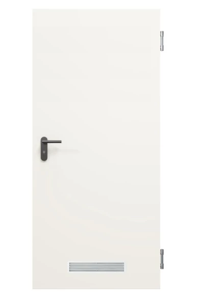 Szellőzőrács beltéri ajtóhoz, 454 x 90 mm, ajtóvastagság. 35-45 mm, fehér műanyag, utólagos bevágáshoz