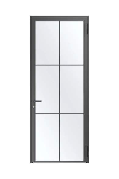 Hörmann acél loftajtó | Modell 1 | DIN jobbos | 1-szárnyú | RAL9005 mélyfekete színben | átlátszó biztonsági üveggel | 1005-1250 x 1900-2250 mm mérettartományban