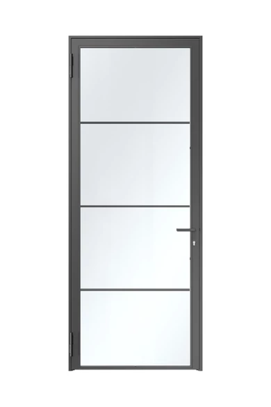 Hörmann acél loftajtó | Modell 3 | DIN balos | 1-szárnyú | RAL9005 mélyfekete színben | átlátszó biztonsági üveggel | 650-1000 x 1900-2250 mm mérettartományban