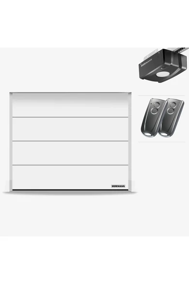 2500x2125 mm Hörmann RenoMatic szekcionált garázskapu, L-bordás Planar ...